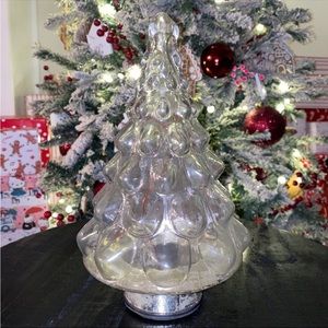 Small 11” Glam Glass Light Up Christmas Tree Home Decor